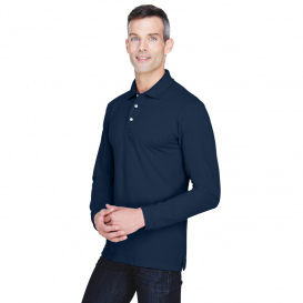 Harriton M265L Men\'s 5.6 oz. Easy Blend Long Sleeve Polo - Navy