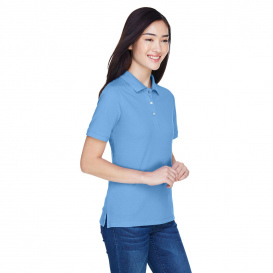 Harriton M265W Ladies 5.6 oz. Easy Blend Polo - Light College Blue