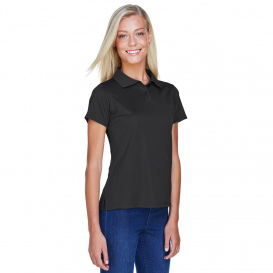 Harriton M315W Ladies 4 oz. Polytech Polo - Black