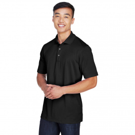 Harriton M345 Men\'s Advantage Snag Protection Plus IL Snap Placket Polo - Black