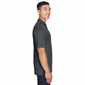 Harriton M345 Men\'s Advantage Snag Protection Plus IL Snap Placket Polo - Dark Charcoal