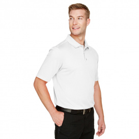 Harriton M348 Men's Advantage Snag Protection Plus IL Polo - White