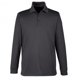 Harriton M348L Men's Advantage Snag Protection Plus IL Long Sleeve Polo - Dark Charcoal