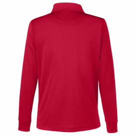 Harriton M348LW Ladies Advantage Snag Protection Plus IL Long Sleeve Polo - Red