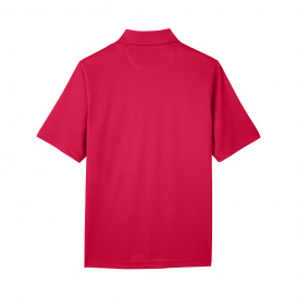 Harriton M348P Men\'s Advantage Snap Protection Plus IL Pocket Polo - Red