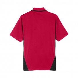 Harriton M386 Men\'s Flash Snag Protection Plus IL Colorblock Polo - Red/Black