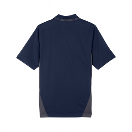 Harriton M386T Men's Tall Flash Snag Protection Plus IL Colorblock Polo - Dark Navy/Dark Charcoal
