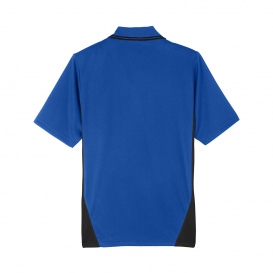 Harriton M386T Men's Tall Flash Snag Protection Plus IL Colorblock Polo - True Royal/Black