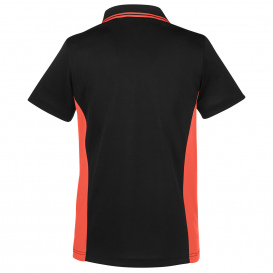 Harriton M386W Ladies Flash Snag Protection Plus IL Colorblock Polo - Black/Team Orange