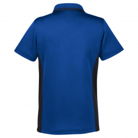 Harriton M386W Ladies Flash Snag Protection Plus IL Colorblock Polo - True Royal/Black