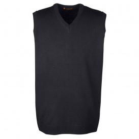 Harriton M415 Men\'s Pilbloc V-Neck Sweater Vest - Black