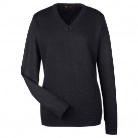 Harriton M420W Ladies Pilbloc V-Neck Sweater - Black
