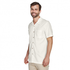 Harriton M560 Men\'s Barbados Textured Camp Shirt - Creme