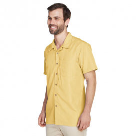 Harriton M560 Men\'s Barbados Textured Camp Shirt - Pineapple