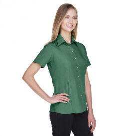 Harriton M560W Ladies Barbados Textured Camp Shirt - Palm Green