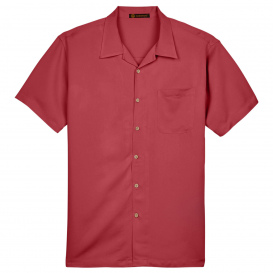 Harriton M570 Men\'s Bahama Cord Camp Shirt - Tile Red