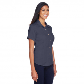 Harriton M570W Ladies Bahama Cord Camp Shirt - Navy