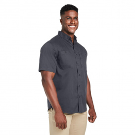 Harriton M585 Men\'s Advantage IL Short-Sleeve Work Shirt - Dark Charcoal