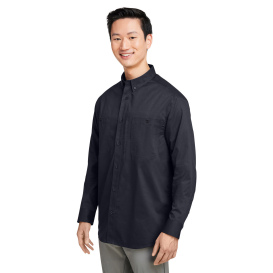 Harriton M585L Men\'s Advantage IL Long-Sleeve Work Shirt - Black