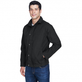 Harriton M705 Men's Auxiliary Canvas Work Jacket - Black