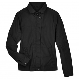 Harriton M705W Ladies Auxiliary Canvas Work Jacket - Black