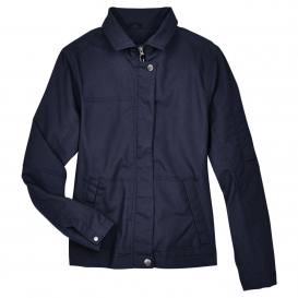 Harriton M705W Ladies Auxiliary Canvas Work Jacket - Dark Navy