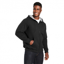 Harriton M711T Men's Tall ClimaBloc Lined Heavyweight Hooded Sweatshirt - Black