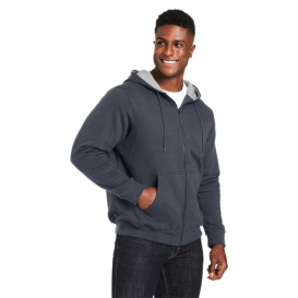 Harriton M711T Men\'s Tall ClimaBloc Lined Heavyweight Hooded Sweatshirt - Dark Charcoal