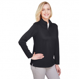 Harriton M748W Ladies Advantage Snag Protection Plus IL 1/4-Zip - Black