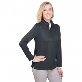 Harriton M748W Ladies Advantage Snag Protection Plus IL 1/4-Zip - Dark Charcoal