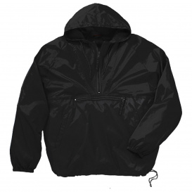 Harriton M750 Adult Packable Nylon Jacket - Black