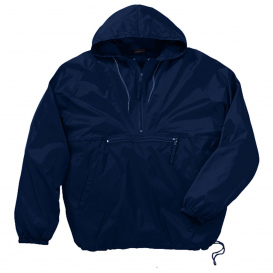 Harriton M750 Adult Packable Nylon Jacket - Navy