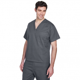 Harriton M897 Adult Restore 4.9 oz. Scrub Top - Dark Charcoal
