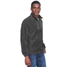 Harriton M980 Adult 8 oz. 1/4-Zip Fleece Pullover - Charcoal