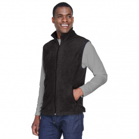 Harriton M985 Adult 8 oz. Fleece Vest - Black