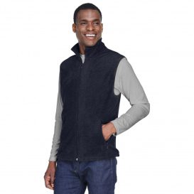 Harriton M985 Adult 8 oz. Fleece Vest - Navy