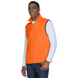 Harriton M985 Adult 8 oz. Fleece Vest - Safety Orange