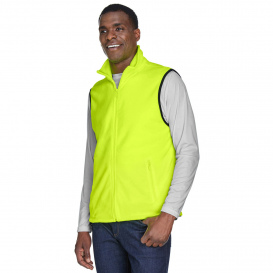 Harriton M985 Adult 8 oz. Fleece Vest - Safety Yellow