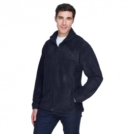 Harriton M990T Men's Tall 8 oz. Full Zip Fleece - Navy