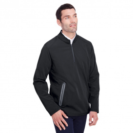 North End NE401 Men\'s Quest Stretch Quarter-Zip - Black/Carbon