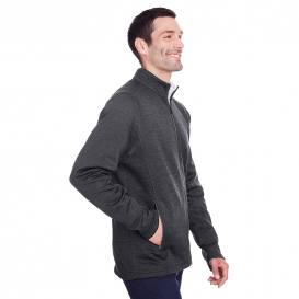 North End NE712 Men\'s Flux 2.0 Full-Zip Jacket - Black Heather/Carbon