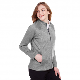 North End NE712W Ladies Flux 2.0 Full-Zip Jacket - Light Heather/Carbon