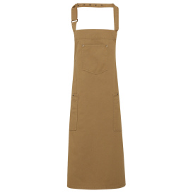 Reprime RP132 Unisex Cotton Chino Bib Apron - Khaki