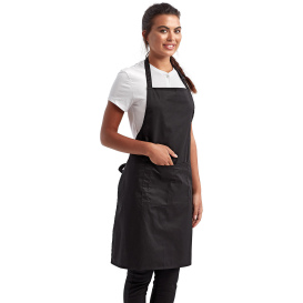 Reprime RP154 Unisex Colours Sustainable Pocket Bib Apron - Black