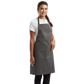 Reprime RP154 Unisex Colours Sustainable Pocket Bib Apron - Dark Grey