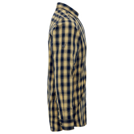 Reprime RP250 Men\'s Mulligan Check Long-Sleeve Cotton Shirt - Camel/Navy