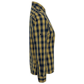 Reprime RP350 Ladies\' Mulligan Check Long-Sleeve Cotton Shirt - Camel/Navy