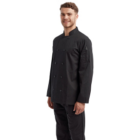 Reprime RP657 Unisex Long-Sleeve Sustainable Chef\'s Jacket - Black