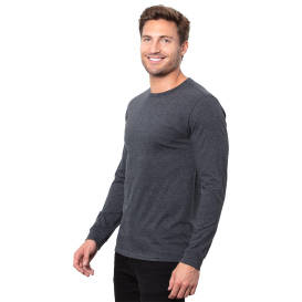 Threadfast T3001 Epic Unisex CVC Long Sleeve T-Shirt - Heather Black