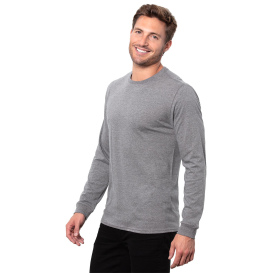Threadfast T3001 Epic Unisex CVC Long Sleeve T-Shirt - Heather Dark Grey